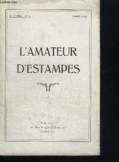 L'AMATEUR D'ESTAMPES - 2E ANNEE - MARS 1923