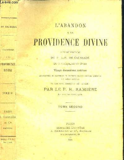 L'ABANDON A LA PROVIDENCE DIVINE - TOME 2