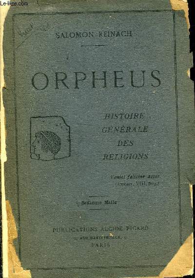 ORPHEUS HISTOIRE GENERALE DES RELIGIONS.