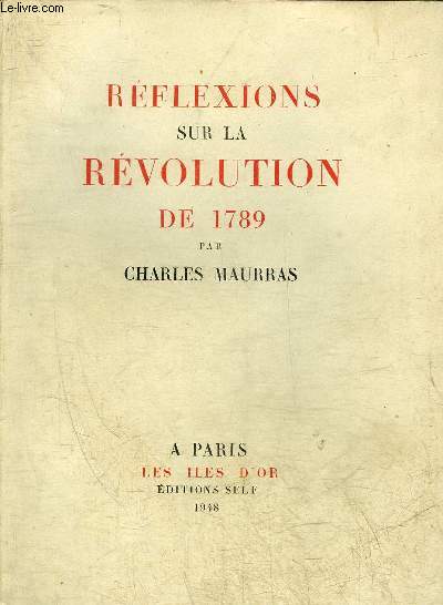 REFLEXIONS SUR LA REVOLUTION DE 1789.