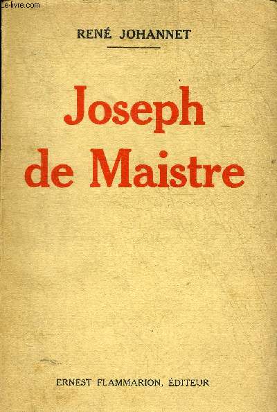 JOSEPH DE MAISTRE.