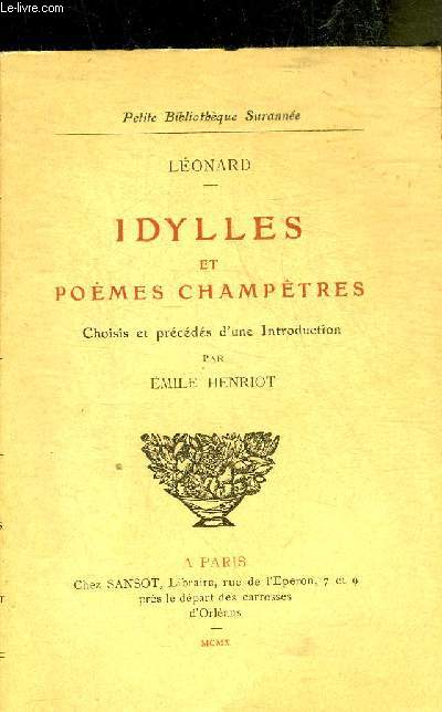 IDYLLES ET POEMES CHAMPETRES - COLLECTION PETITE BIBLIOTHEQUE SURANNEE.