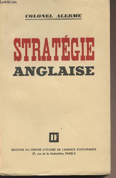 Stratgie anglaise