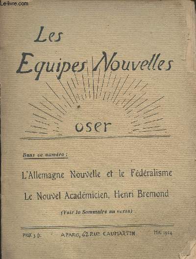 Les Equipes Nouvelles - Oser - Avril & mai 1924