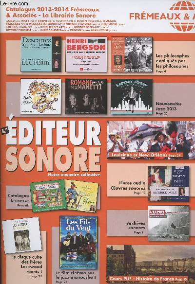 La librairie sonore - Catalogue 2013-2014 - L'diteur sonore