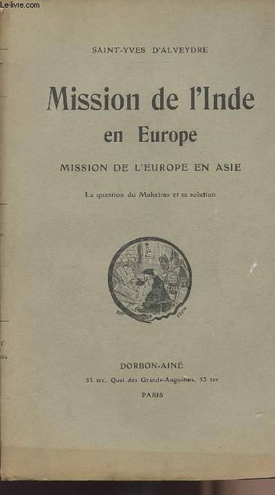 Mission de l'Europe en Asie - La question de Mahatma et sa solution