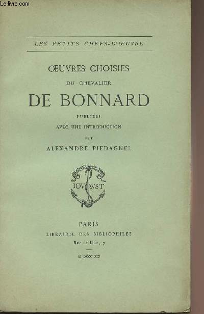 Oeuvres choisies du Chevalier de Bonnard - collection 
