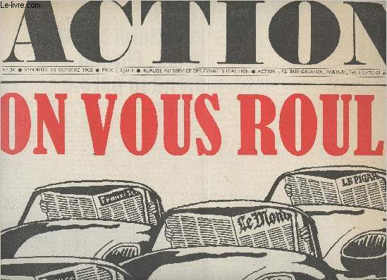 Action n30 vend. 18 oct. 68 - On vous roule - 