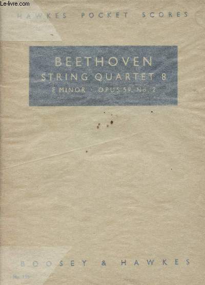 String Quartet 8 - Cuarteto - E Minor, Mi Menor, Opus 59, n2