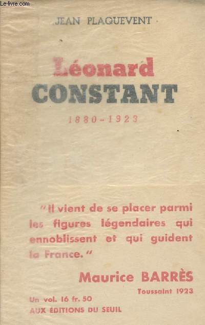 Lonard Constant 1880-1923