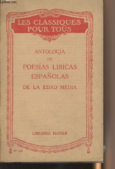 Antologia de poesias liricas espanolas de la edad media