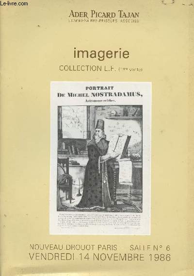 Ader Picard Tajan - Imagerie - Collection L.F. (1re vente) - Nouveau Drouot Paris - Salle n6 vendredi 14 nov.1986