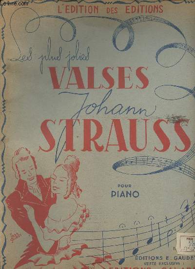 Les plus jolies valses, Johann Strauss - Pour piano- 