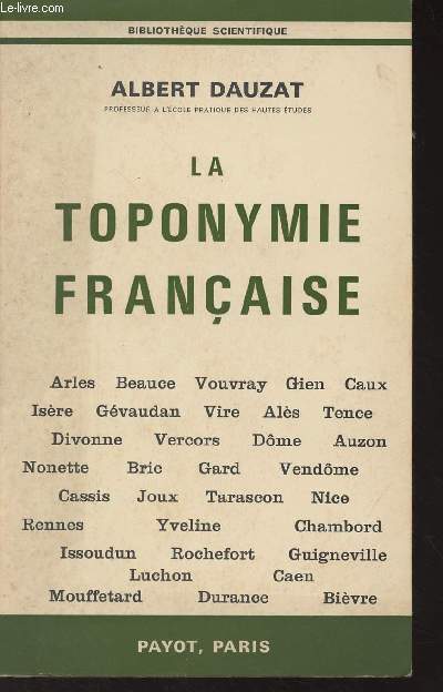 La toponymie franaise