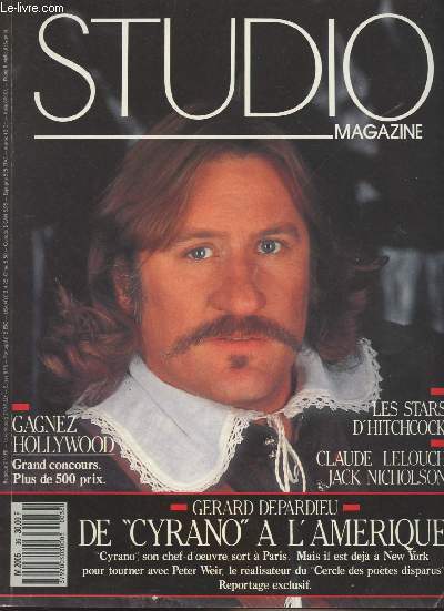 Studio Magazine n36 avril 1990 - Les stars d'Hitchcock - Claude Lelouch - Jack Nicholson - Grard Depardieu, De 