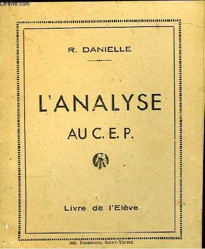 L'ANALYSE AU C.E.P