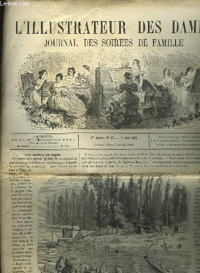 L'ILLUSTRATEUR DES DAMES - JOURNAL DES SOIREES DE FAMILLE N23 1RE ANNEE