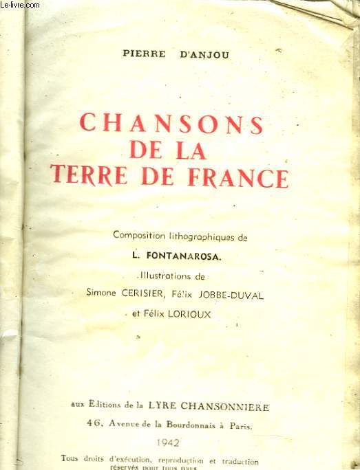 CHANSONS DE LA TERRE DE FRANCE