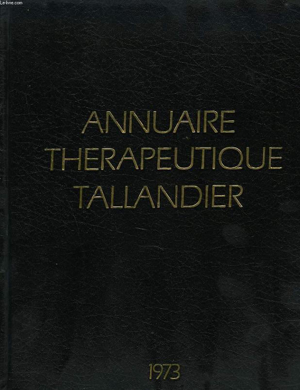 ANUAIRE THERAPEUTIQUE TALLANDIER 1973