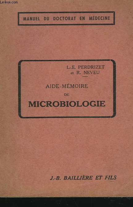 AIDE-MEMOIRE DE MICROBIOLOGIE