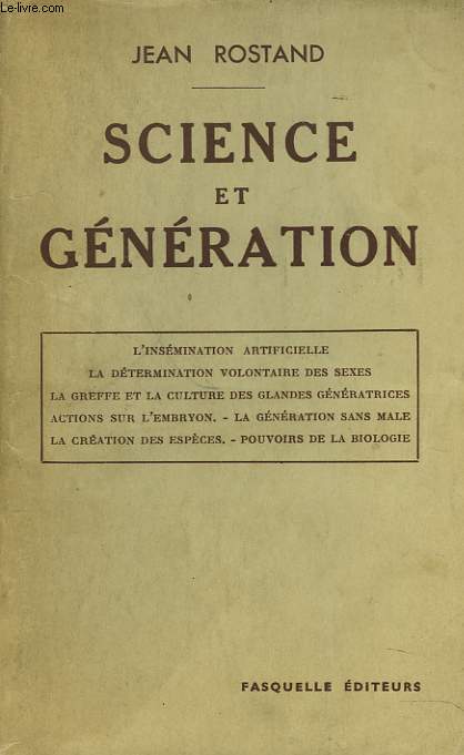 SCIENCE ET GENERATION