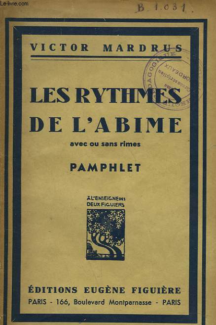 LES RYTHMES DE L'ABIME, AVEC OU SANS RIMES. PAMPHLET