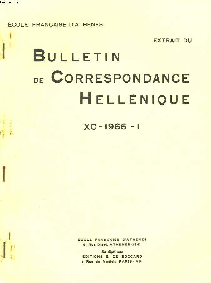 BULLETIN DE CORRESPONDANCES HELLENIQUES (EXTRAIT DE). XC-1966-I. LISTE ARGIENNE DE THEARODOQUES, par PIERRE CHARNEUX.