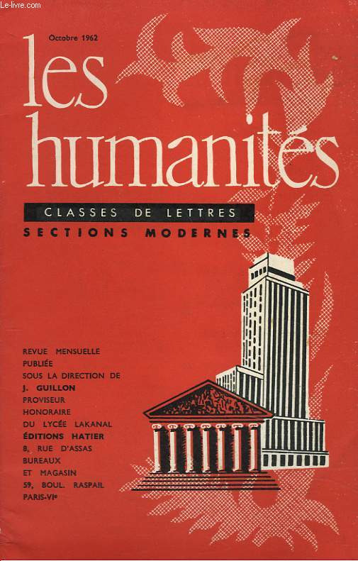 LES HUMANITES, CLASSES DE LETTRES, SECTIONS MODERNES, 6e ANNEE, N 51, OCT 1962, N2. PHILOSOPHIE : PLANS 