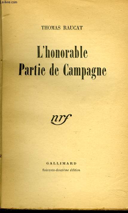 L'HONORABLE PARTIE DE CAMPAGNE