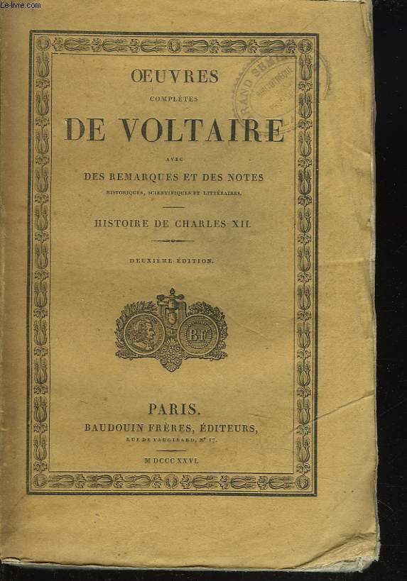 OEUVRES COMPLETES. TOMES 30. HISTOIRE DE CHARLES XII.