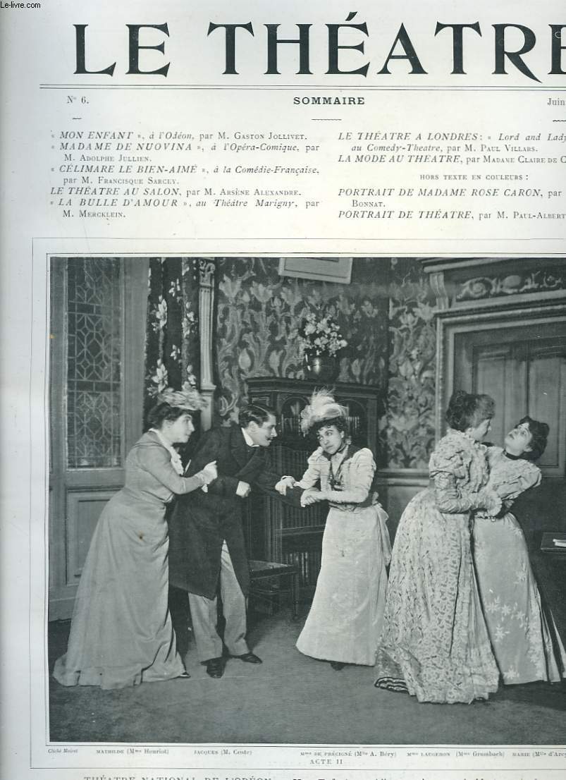 LE THEATRE. REVUE N6, JUIN 1898. 
