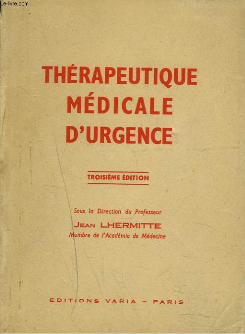 THERAPEUTIQUE MEDICALE D'URGENCE
