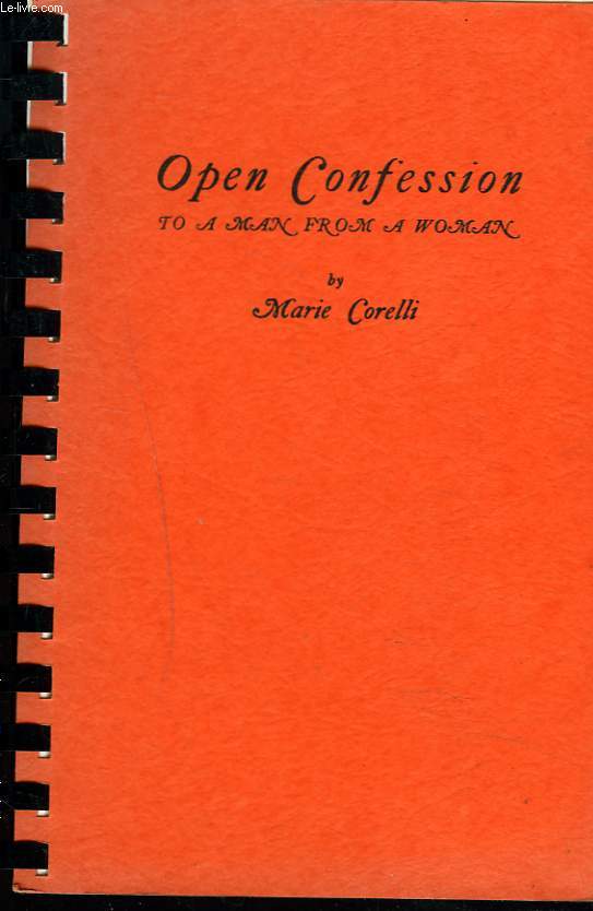 OPEN CONFESSION TO A MAN FROM A WOMAN