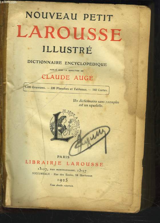 Le Larousse Pour Tous 2 Volumes Le larousse pour tous en 2 volumes claude auge