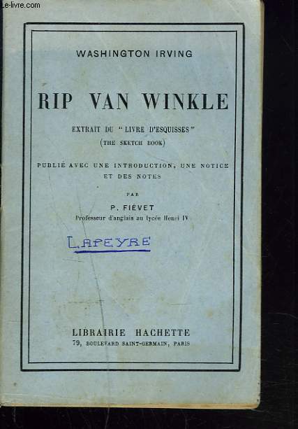 RIP VAN WINKLE. EXTRAIT DU 
