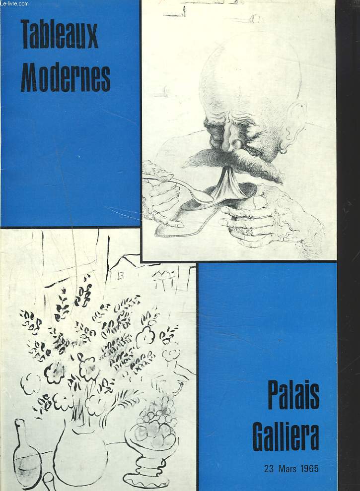 TABLEAUX MODERNES. DESSINS, AQUARELLES, PASTELS, TABLEAUX, SCULPTURES. VENTE LE 23 MARS 1965.