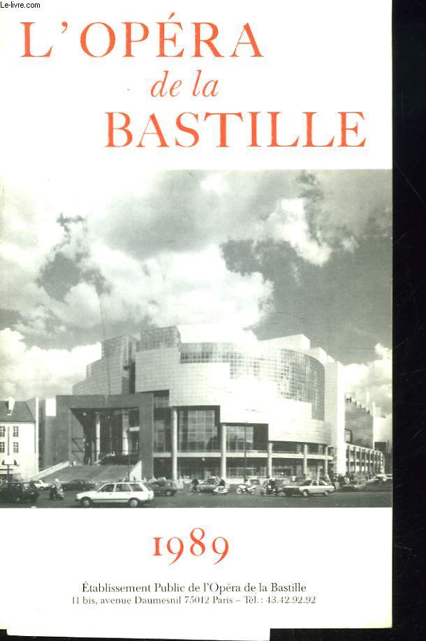 L'OPERA DE LA BASTILLE. 1989