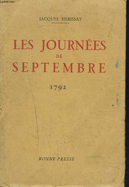 LES JOURNEES DE SEPTEMBRE 1792.
