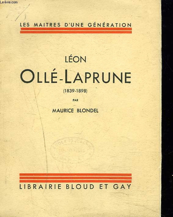 LEON OLLE-LAPRUNE (1839-1898).