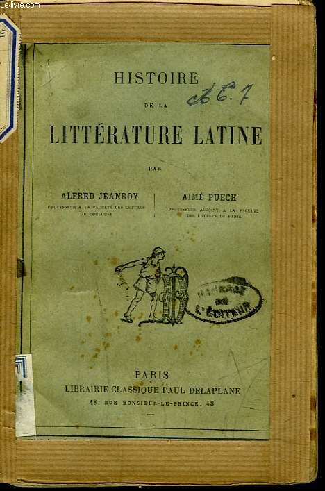 HISTOIRE DE LA LITTERATURE LATINE.