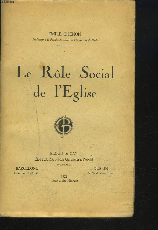 LE RLE SOCIAL DE L'EGLISE.