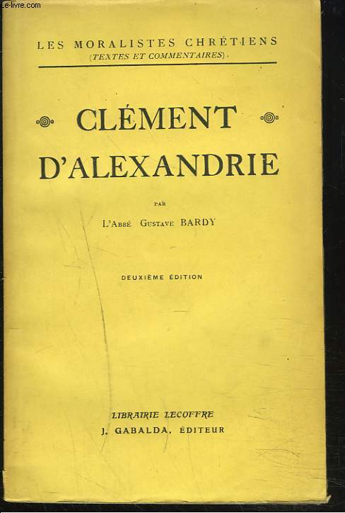 CLEMENT D'ALEXANDRIE.