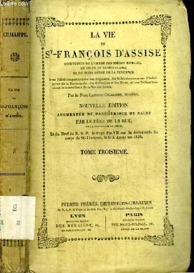 LA VIE DE SAINT-FRANCOIS D'ASSISE - TOME III