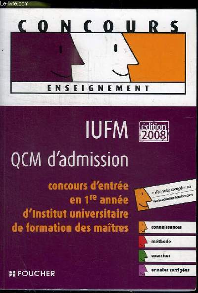 IUFM - QCM D'ADMISSION
