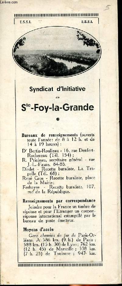 Syndicat d'initiative de Sainte Foy La Grande