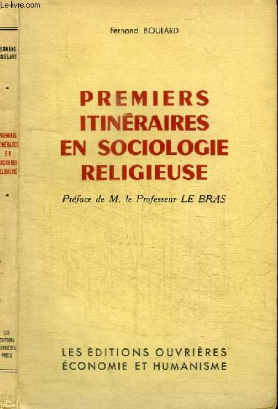 PREMIERS ITINERAIRES EN SOCIOLOGIE RELIGIEUSE