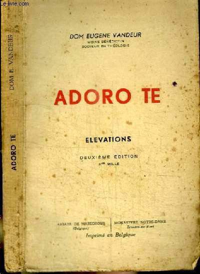ADORO TE - ELEVATIONS
