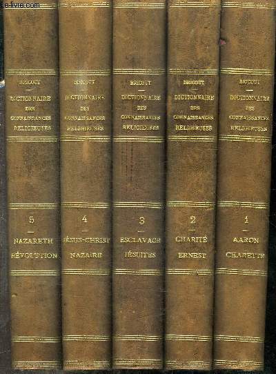 DICTIONNAIRE PRATIQUE DES CONNAISSANCES RELIGIEUSES - 6 TOMES EN 6 VOLUMES (TOME 1+2+3+4+5+6) + SUPPLEMENTS 1929-1933