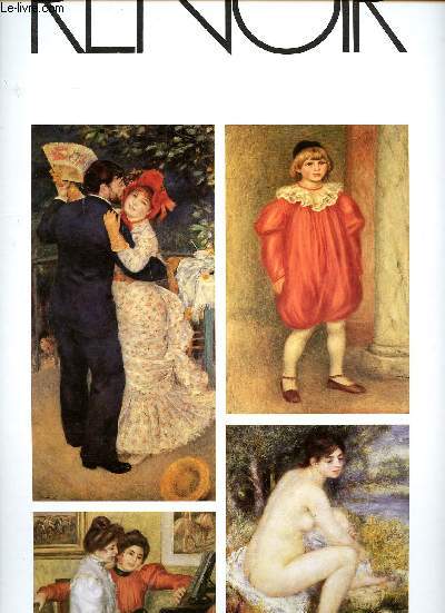 Peintures de Renoir La danse  la campagne, Le clown, Yvonne et Christine Lerolle au piano, Femme nue dans un paysage.