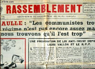 Le Rassemblement N239 du 28 dcembre 1951 au 3 janvier 1952 De Gaulle: 